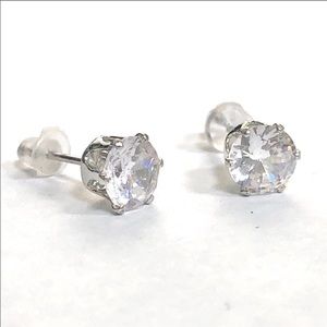 Swarovski Crystal Silver Stud Earrings